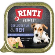 Rinti Hundenassfutter Feinest Geflügel pur und Reh 150g