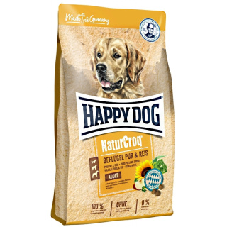 Happy Dog Hundefutter NaturCroq Geflügel pur und Reis 4 kg