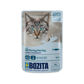 BOZITA Katzennassfutter Häppchen mit Hering in Soße 85g