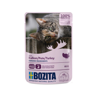 BOZITA Katzennassfutter Häppchen mit Pute in Soße 85g