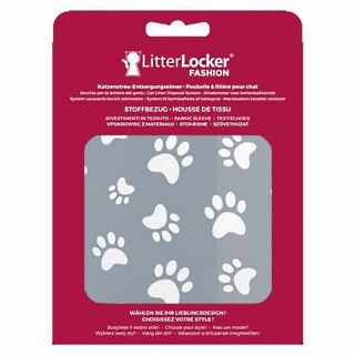 LitterLocker Fashion Bezug Cat paws grau