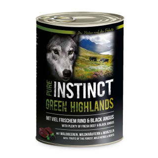 PURE INSTINCT Hundenassfutter Green Highland mit Rind und Black Angus 400g