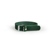 Das Lederband Hundehalsband Weinheim grün 18 mm/ 37 cm
