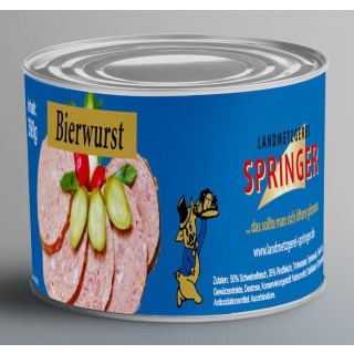Landmetzgerei Springer Dosenwurst Bierwurst 390g