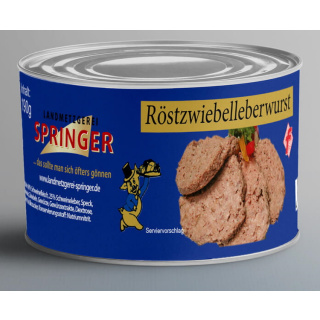 Landmetzgerei Springer Dosenwurst Röstzwiebelleberwurst  190g