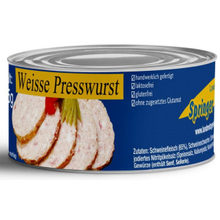 Landmetzgerei Springer Dosenwurst weisse Presswurst 125g