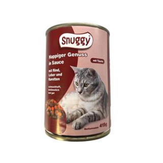 snuggy Cat Adult Rind, Leber und Karotten in Sauce 415g