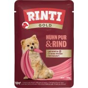 Rinti Hundenassfutter Gold Mini Huhn pur und Rind 100g