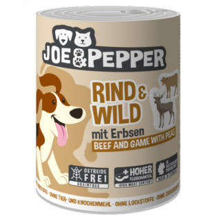 Joe&Pepper Hundenassfutter Rind und Wild mit Erbsen 400g