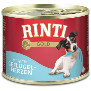 Rinti Hundenassfutter Gold mit Geflügelherzen 185 g