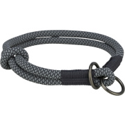Trixie Hundehalsband Soft Rope S-M 40cm 10mm schwarz grau