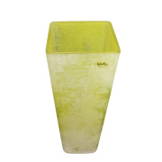 Vase grün eckig