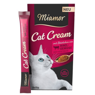 Miamor Cat Cream  mit Rind und Gemüse 5x15g