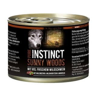 PURE INSTINCT Hundenassfutter Sunny Woods mit Wildschwein