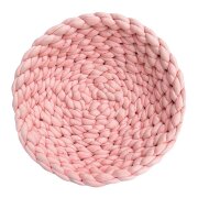 Aumüller Katzenkorb Grobstrick rosa
