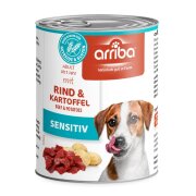 arriba Hundenassfutter Sensitiv mit Rind und Kartoffel 800g
