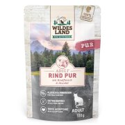 Wildes Land Katzennassfutter Rind pur mit Distelöl 100g