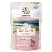 Wildes Land Katzennassfutter Classic Rind und Pute 100g