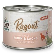 Wildes Land Katzennassfutter Ragout Huhn & Lachs 180g