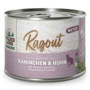Wildes Land Katzennassfutter Ragout Kaninchen & Huhn...