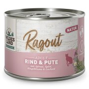 Wildes Land Katzennassfutter Ragout Rind & Pute 180g