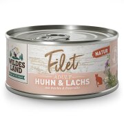 Wildes Land Katzennassfutter Filet Huhn und Lachs  mit...