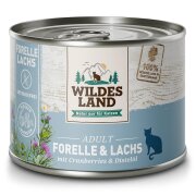 Wildes Land Katzennassfutter Forelle & Lachs