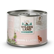 Wildes Land Katzennassfutter Huhn & Lachs