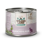 Wildes Land Katzennassfutter Kaninchen & Huhn
