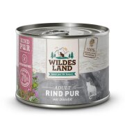 Wildes Land Katzennassfutter Rind pur mit Distelöl