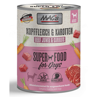 MACs Dog Super Food Kopffleisch und Karotten  800g