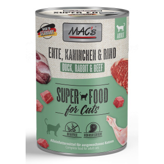 MACs Cat Super Food Ente, Kaninchen und Rind 400g