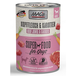 MACs Dog Super Food Kopffleisch und Karotten  400g