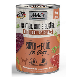 MACs Dog Super Food Rentier, Rind und Gemüse 400g