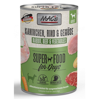 MACs Dog Super Food Kaninchen und Gemüse 400g
