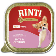 Rinti Hundenassfutter Gold Mini Ente und Geflügel 100g