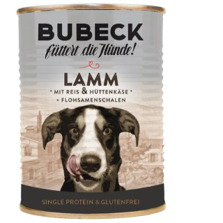 Bubeck Hundenassfutter Lamm, Reis und Hüttenkäse 400g
