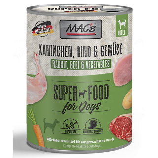 MACs Dog Super Food Kaninchen und Gemüse 800g
