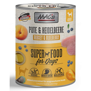 MACs Dog Super Food Pute und Heidelbeere 800g