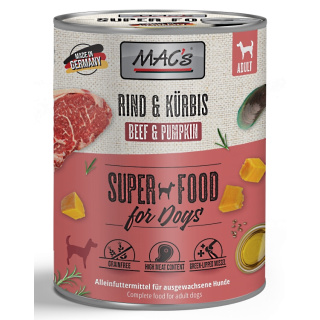 MACs Dog Super Food Rind und Kürbis 800g