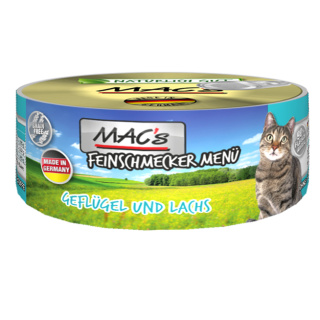 MACs Cat Feinschmecker Menü Geflügel + Lachs 6x100g