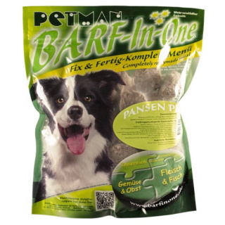 Petman Hunde-Frostfutter Barf in One Pansen Plus 6x1000g