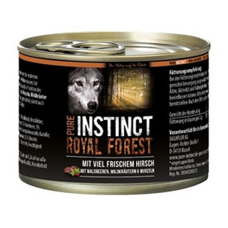 PURE INSTINCT Hundenassfutter Royal Forest mit Hirsch 200g