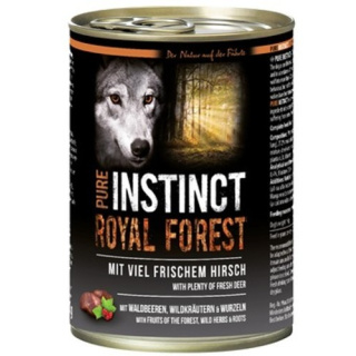 PURE INSTINCT Hundenassfutter Royal Forest mit Hirsch 400g