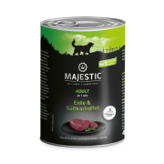 MAJESTIC Hundenassfutter mit Ente, Huhn und...