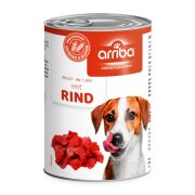 arriba Hundenassfutter mit frischem Rind 400g