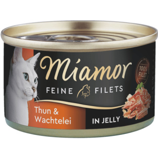 Miamor Feine Filets Katzennassfutter Thunfisch und Wachtelei in Jelly 100g